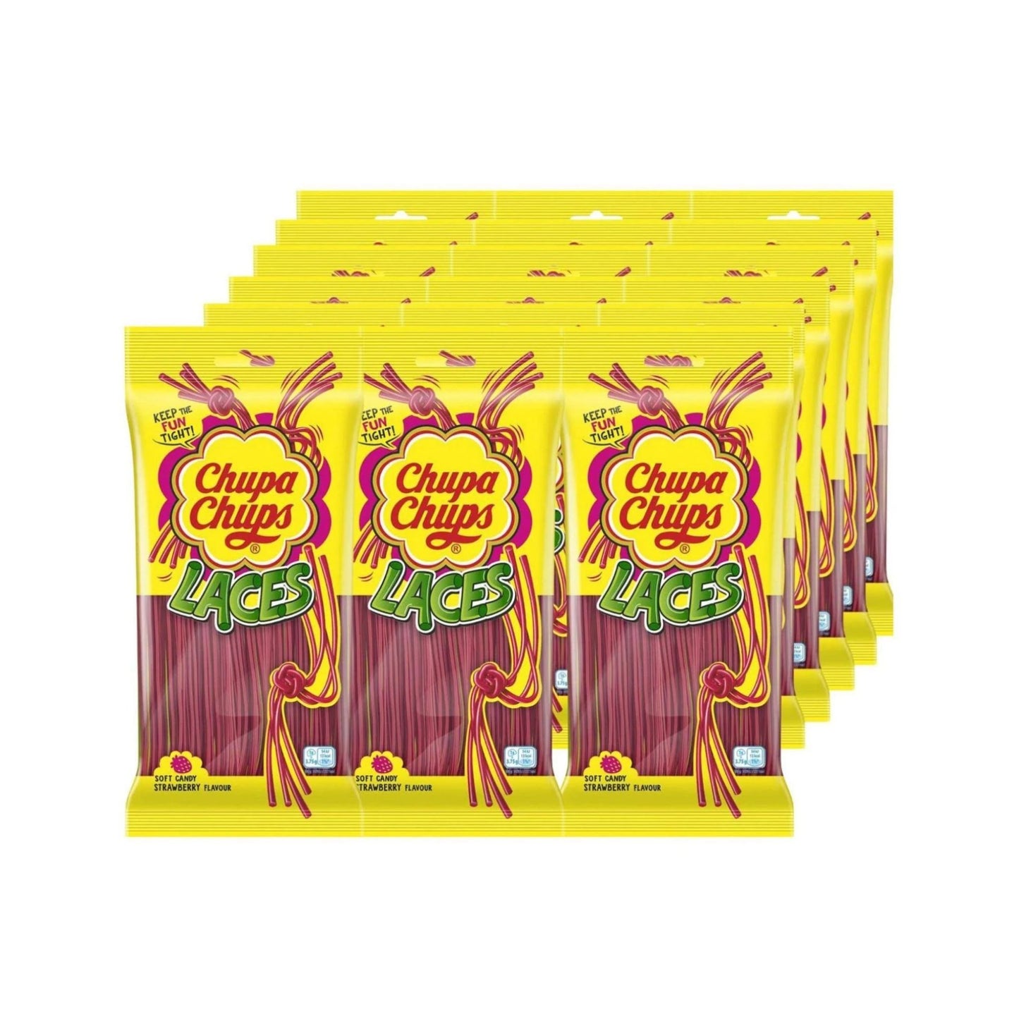 Caja Chupa Chups Laces Fresa 18 x 90 g