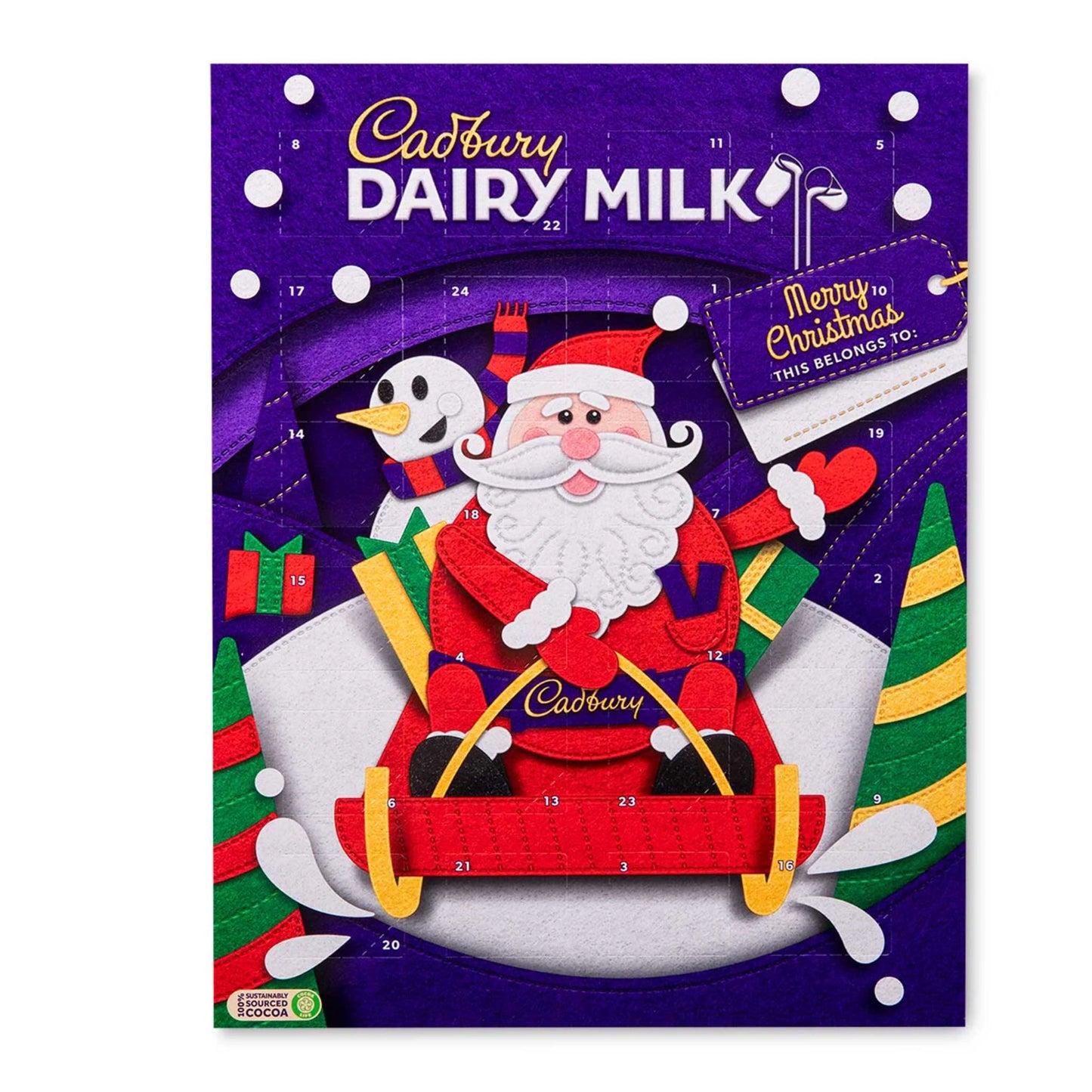 Calendario de Adviento Cadbury Dairy Milk 90GR