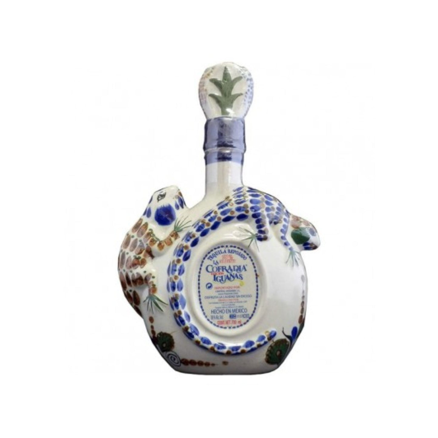 Tequila Cofradía Iguanas Reposado Botella Cerámica 75CL