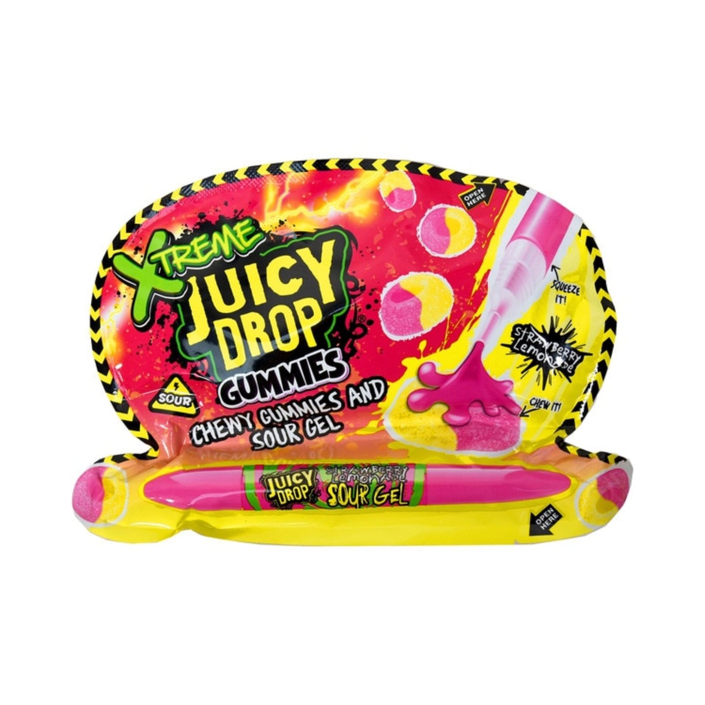 Juicy Drop Gummies Xtreme Strawberry Lemon Sour Gel 57G