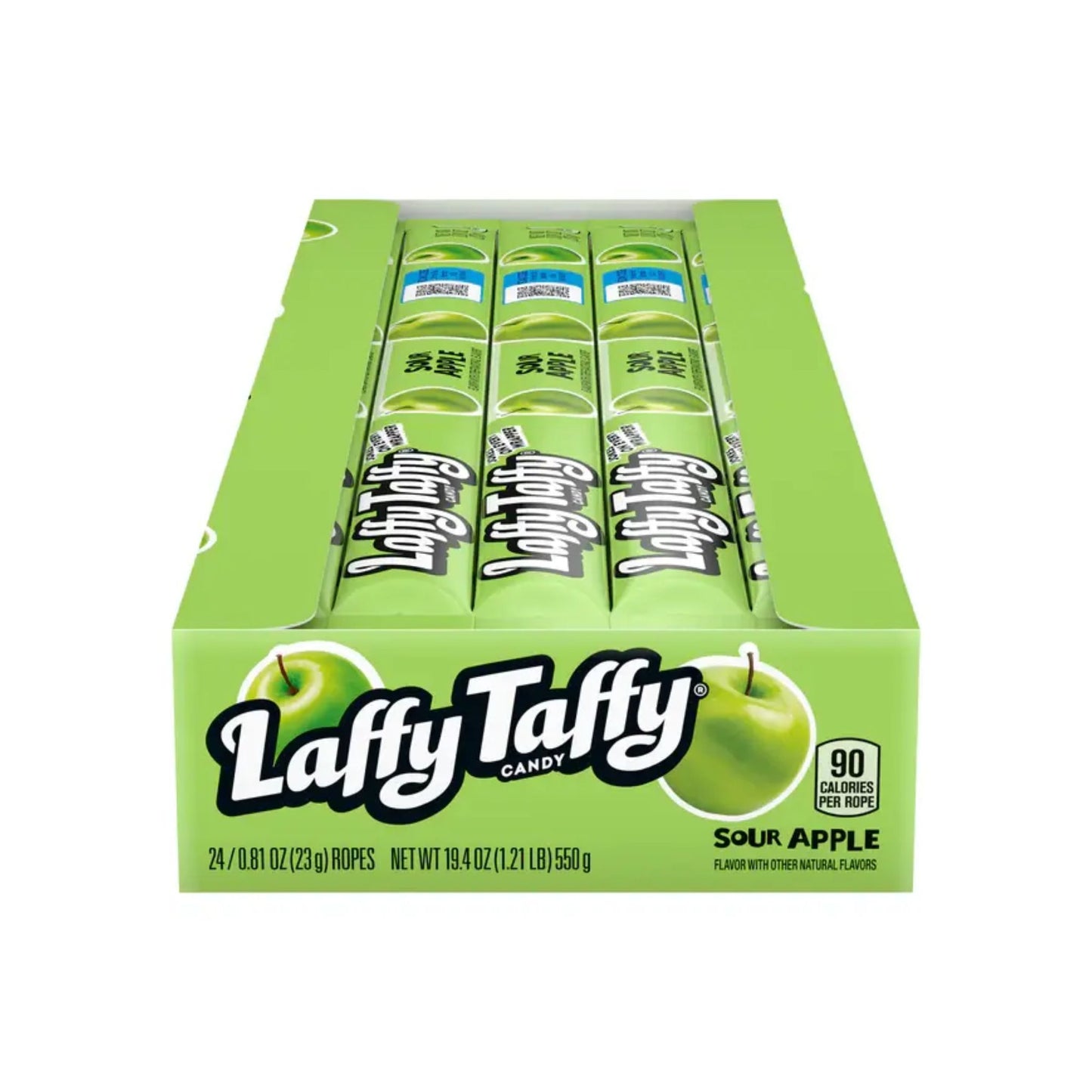Caja Wonka Laffy Taffy Sour Apple (24 unidades 23GR)