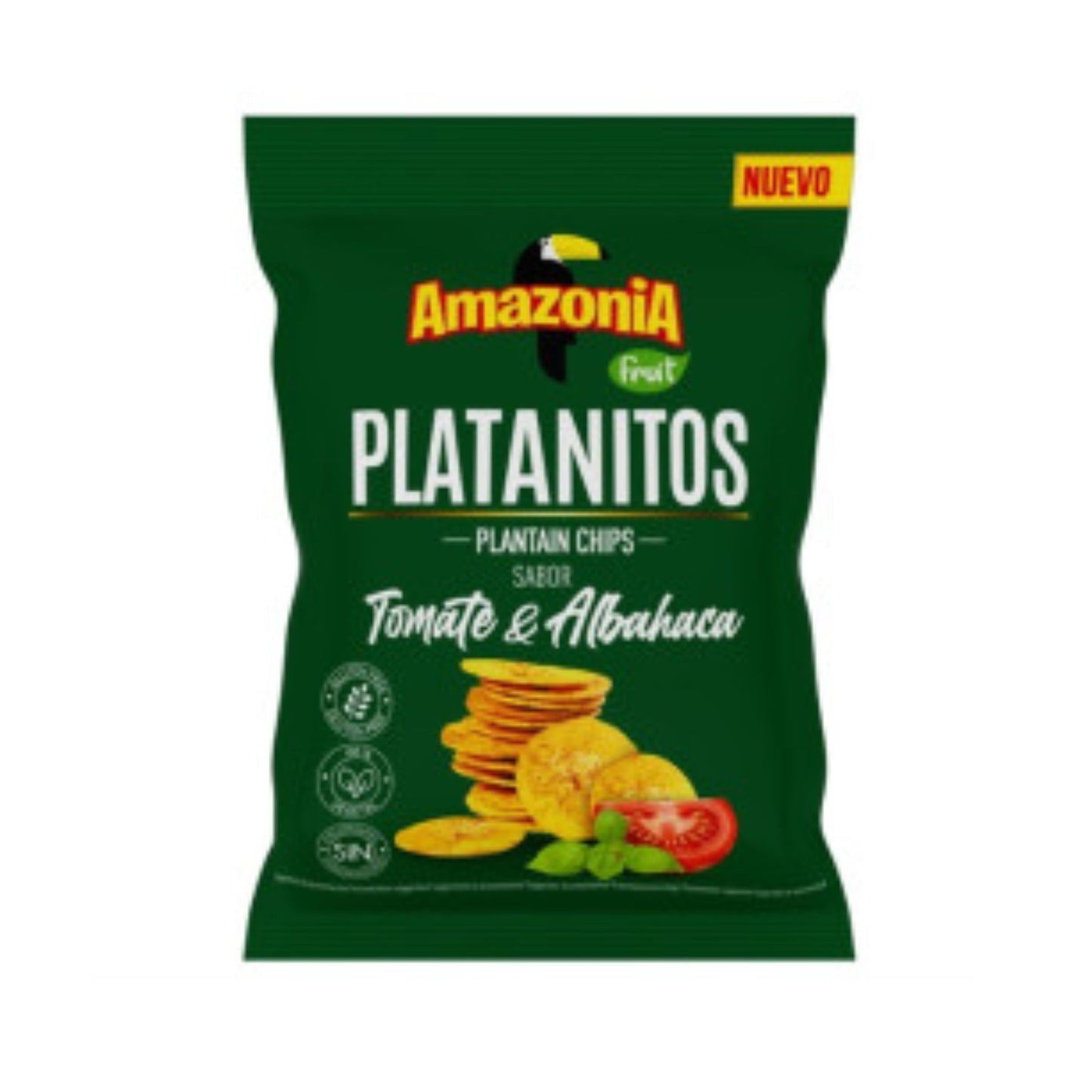 Platanitos Fritos Tomate & Albahaca Amazonia 75GR