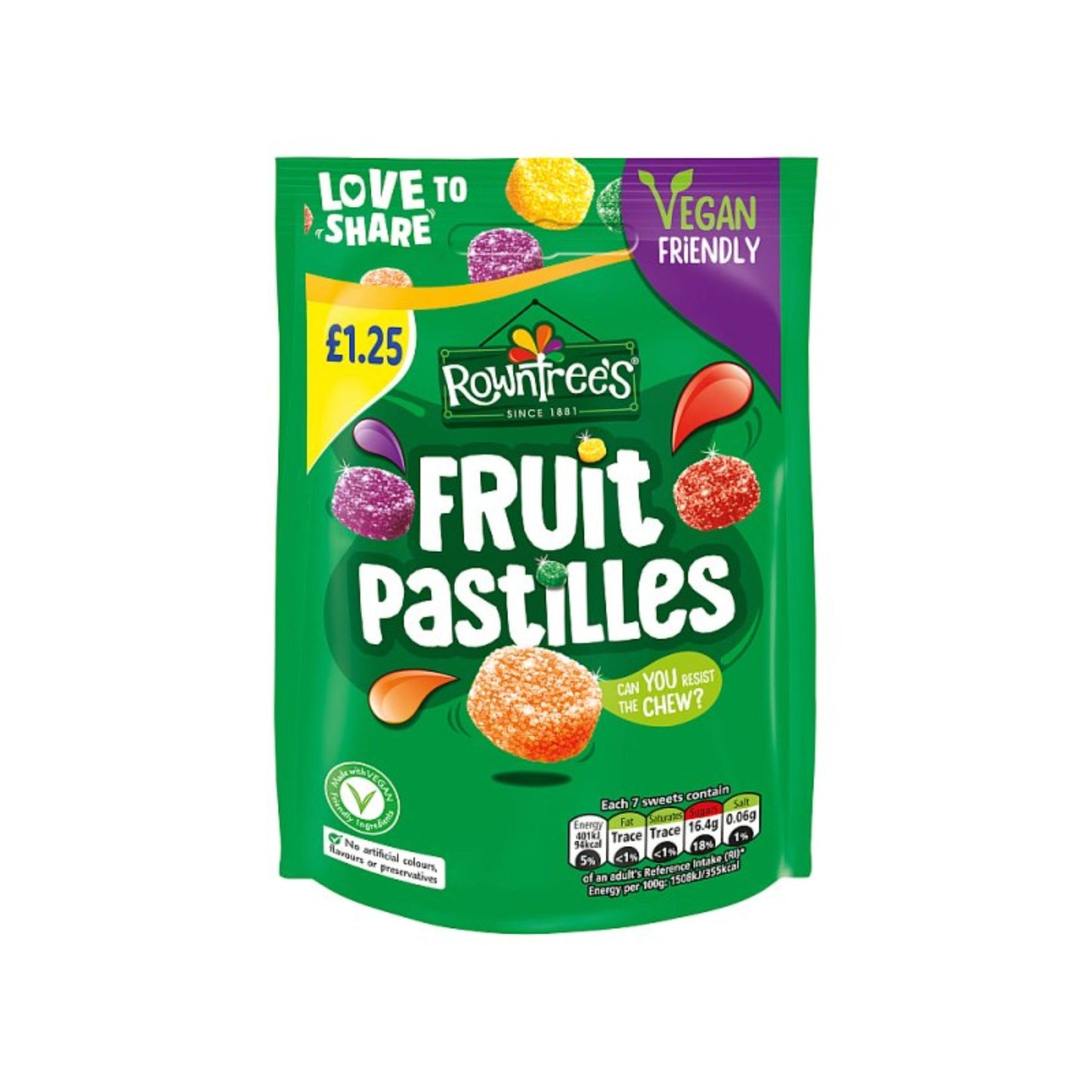Rowntrees Fruit Pastilles 114GR