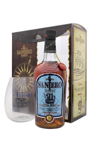 Ron Santero 21 Años Antigua Reserva + Vaso 70CL