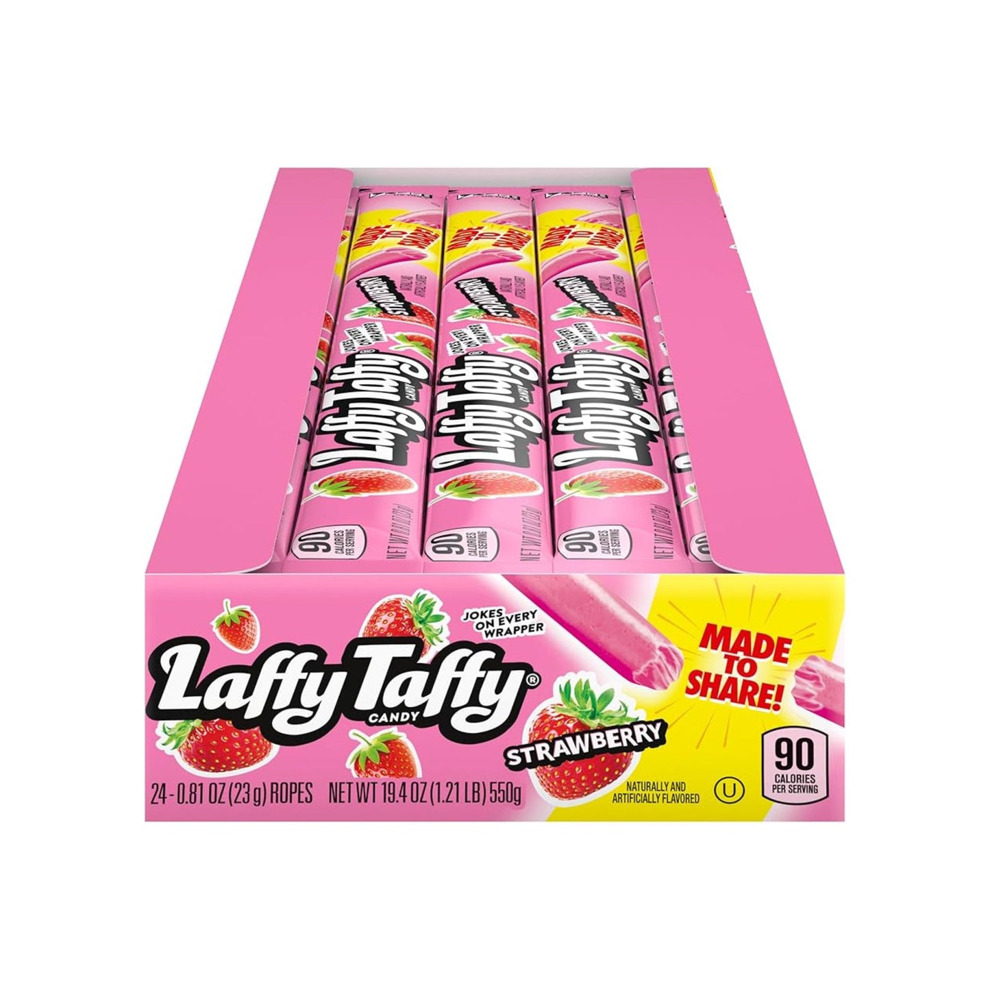 Caja Wonka Laffy Taffy Strawberry (24 unidades 23GR)