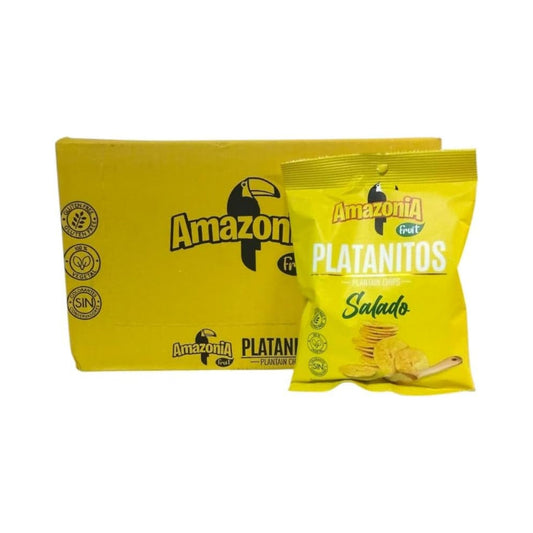 Caja de Platanitos Fritos Amazonia Salados (15 Unidades x 75GR)