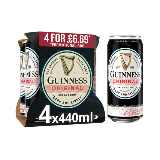 Guinness Original Extra Stout Pack 4 x 440ML