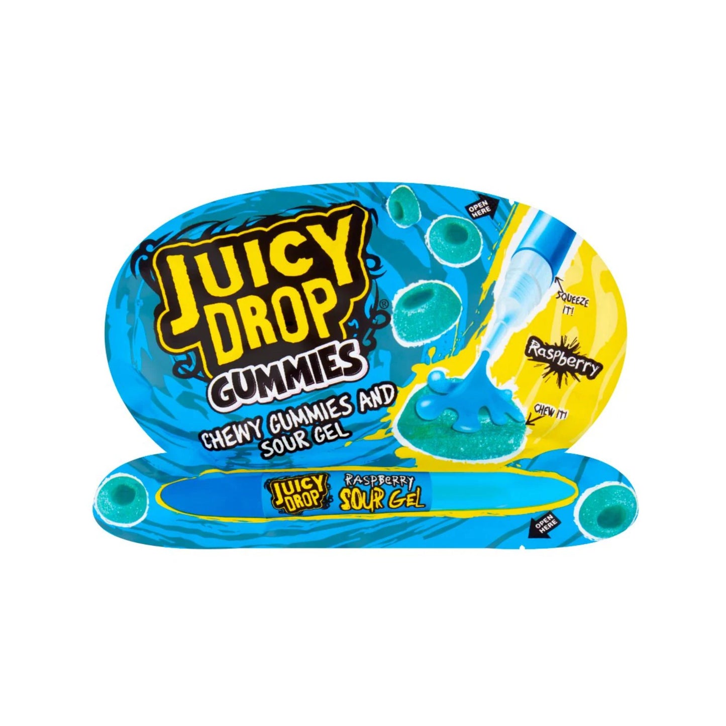 Juicy Drop Gummies Raspberry Sour Gel 57G