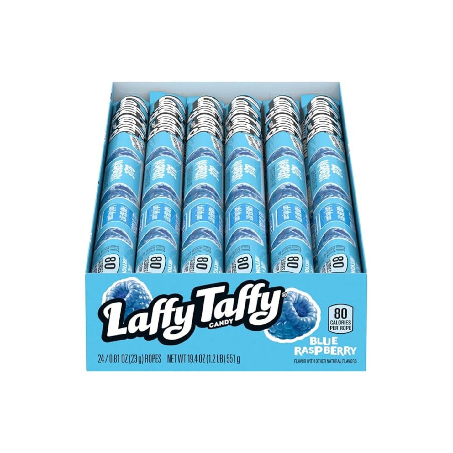 Caja Wonka Laffy Taffy Blue Raspberry (24 unidades 23GR)