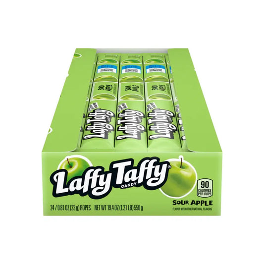 Caja Wonka Laffy Taffy Sour Apple (24 unidades 23GR)