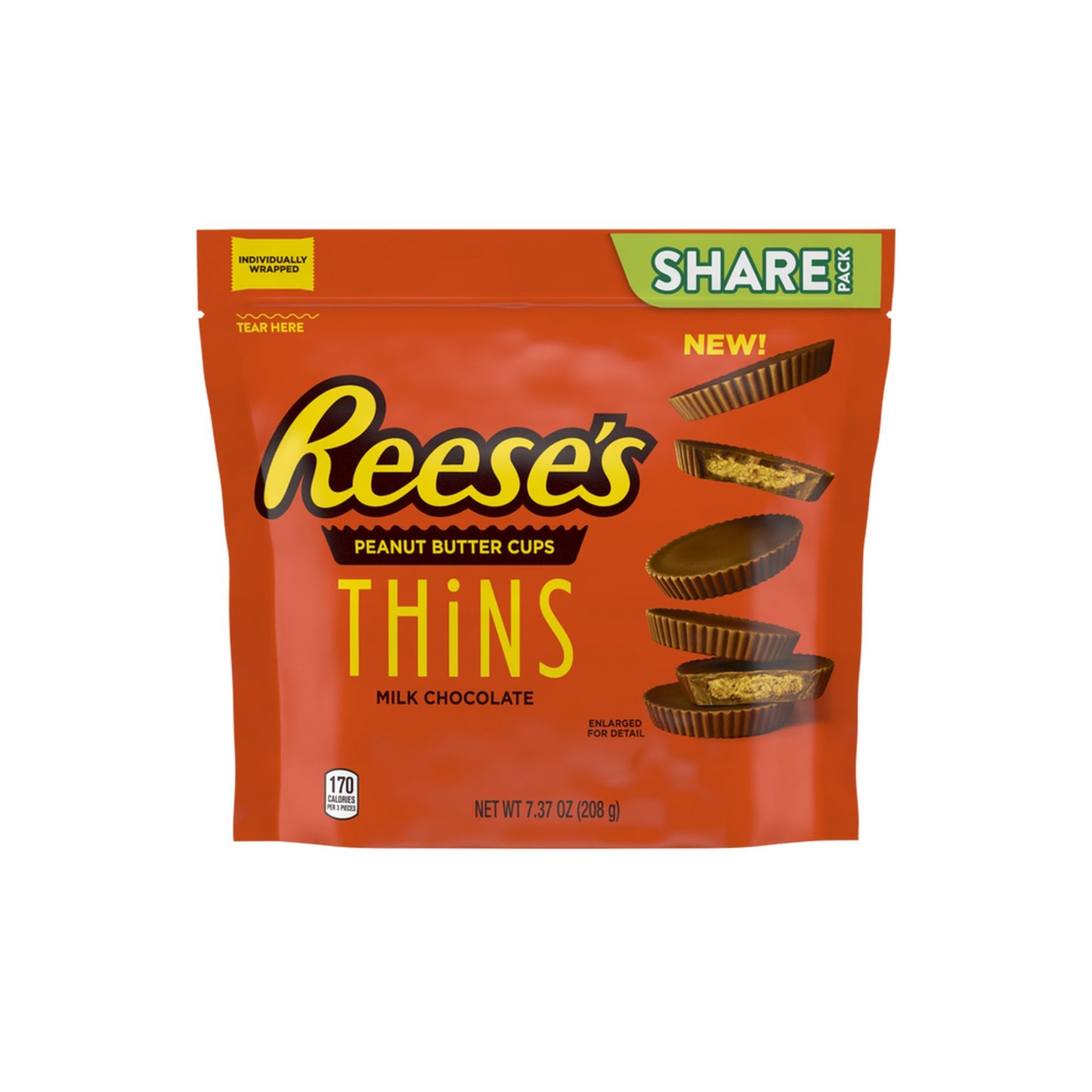 Reese’s Peanut Butter Cups Thins Milk Chocolate Share Pack 208 g