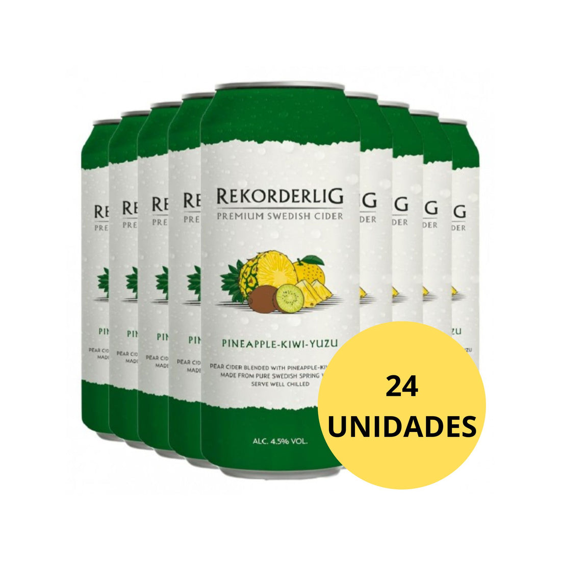 Caja de Sidra Rekorderlig Pineapple Kiwi Yuzu (24 unidades x 50CL ...