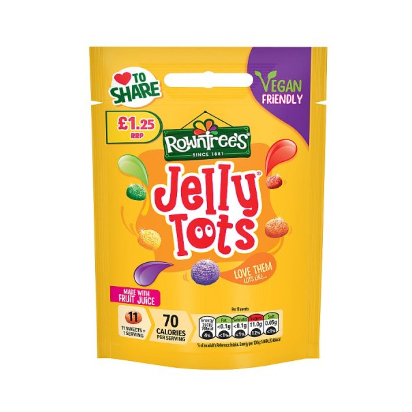 Rowntrees Jelly Totos Pouch 120GR
