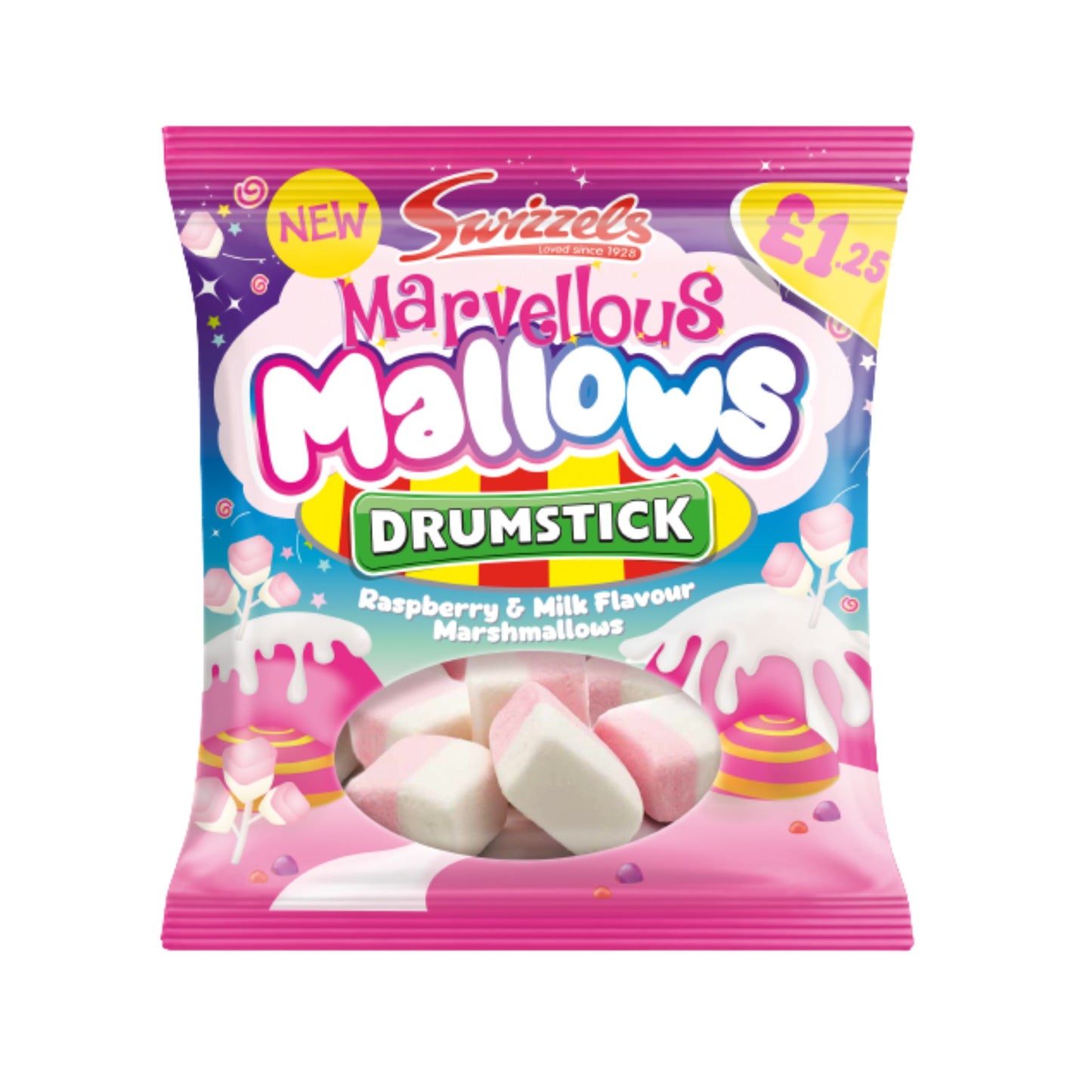 Swizzels Marvellous Mallows Drumstick 100g