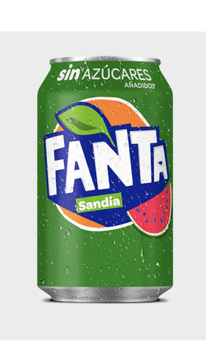 Fanta Sandía Sin Azúcares Añadidos Lata 33CL